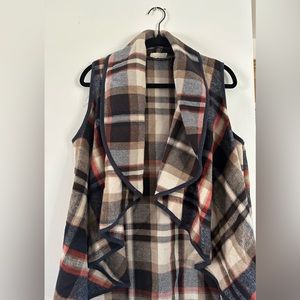 Altar’s State Plaid Waterfall Tier Vest
